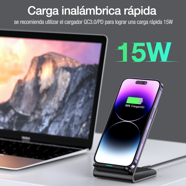 Cargador Inalámbrico Carga Rápida Qc3.0 Ip/sa/xm/hw 1hora