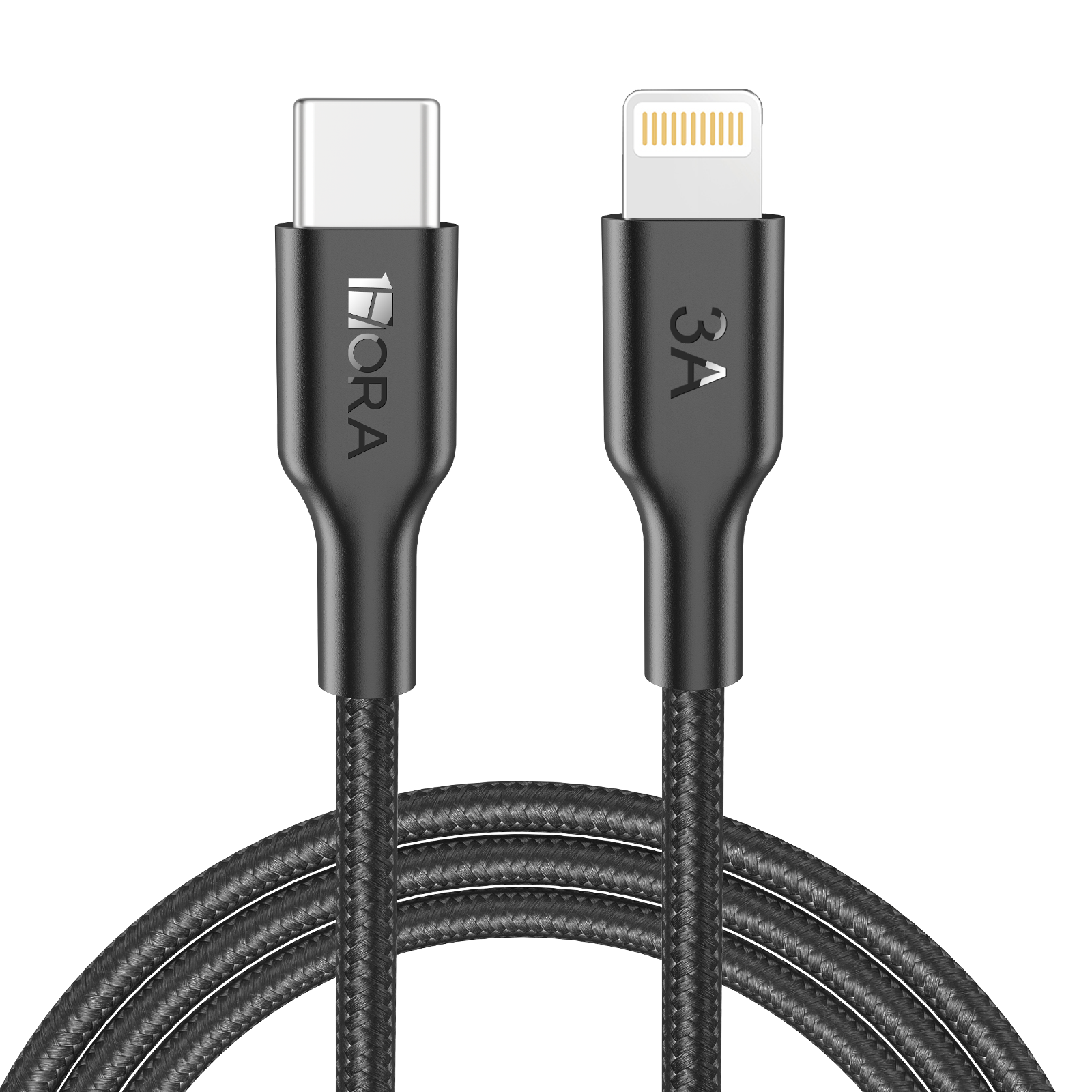 Cable trenzado de poliéster CAB273 de 1 m, USB tipo C a Lightning
