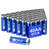 1Hora Paquete De 40 Pilas Baterias Alcalinas AA GAR132