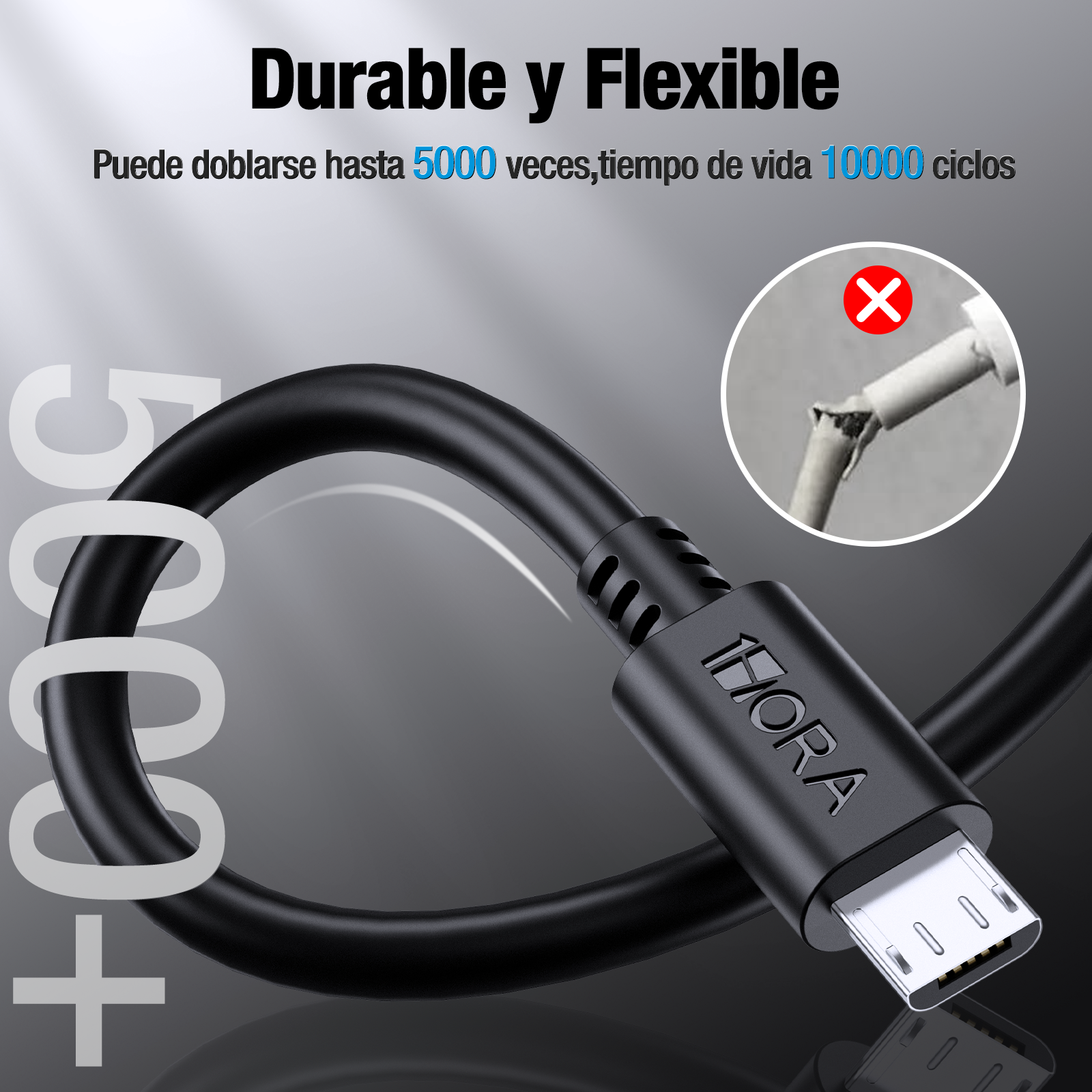 1HORA Cable Micro USB V8 1.5M CAB031