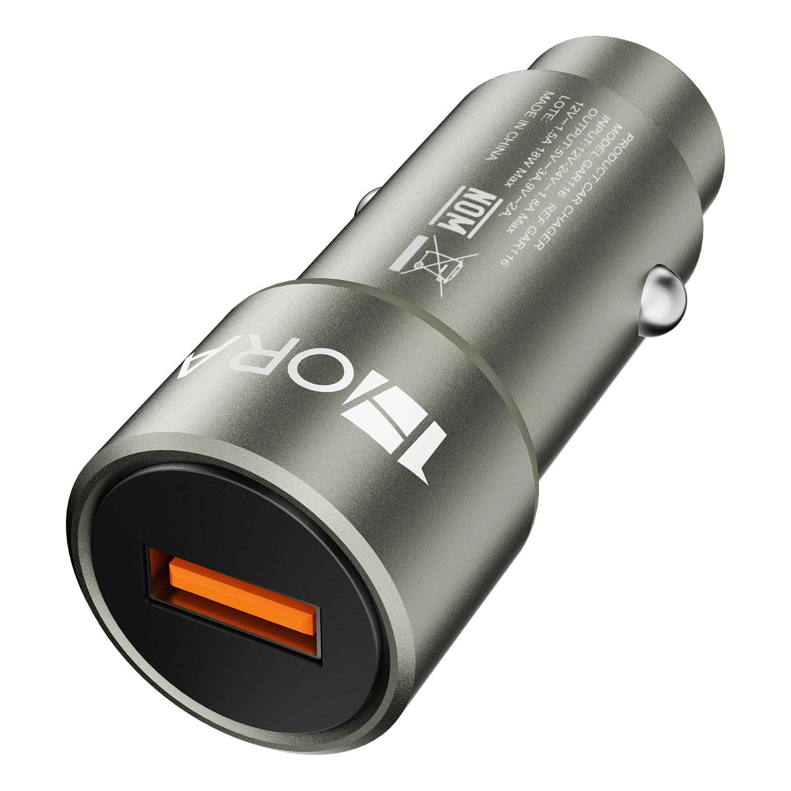 GAR244 18W USB Car Charger with Metal Body