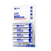 1 HORA AAA Rechargeable Batteries 800mAh 4 Units GAR134