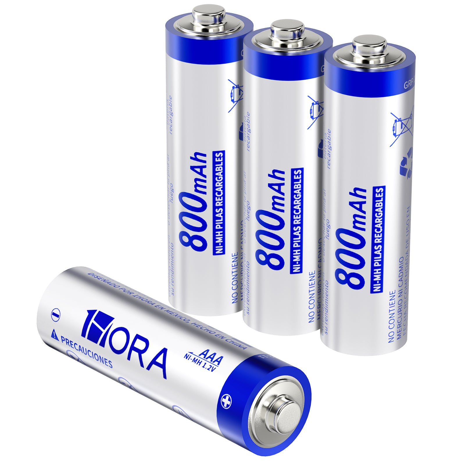 GAR134 1HORA AAA Rechargeable Batteries 800mAh 4 Units