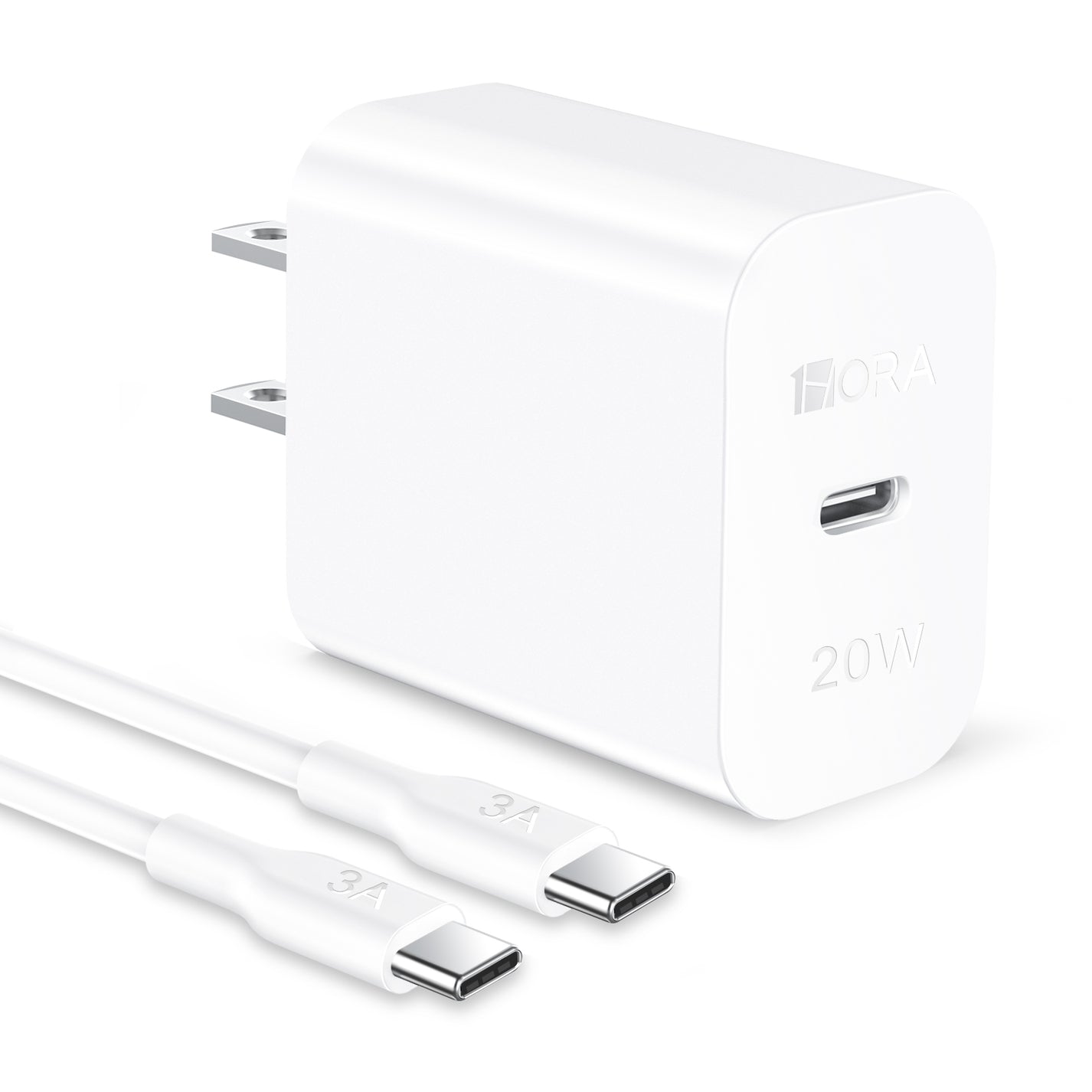1HORA cargador 20W cable tipo C a tipo C