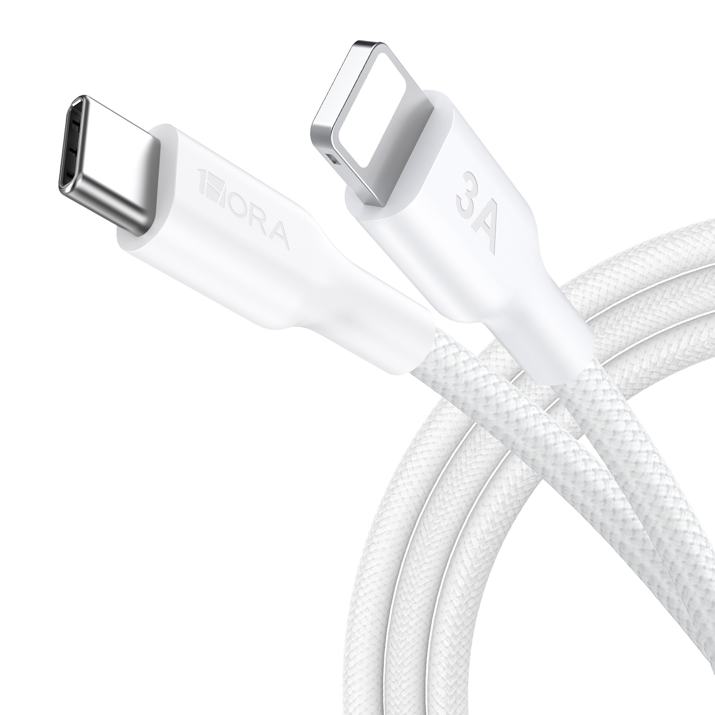 1HORA  Cable trenzado USB C a Lightning de 1M