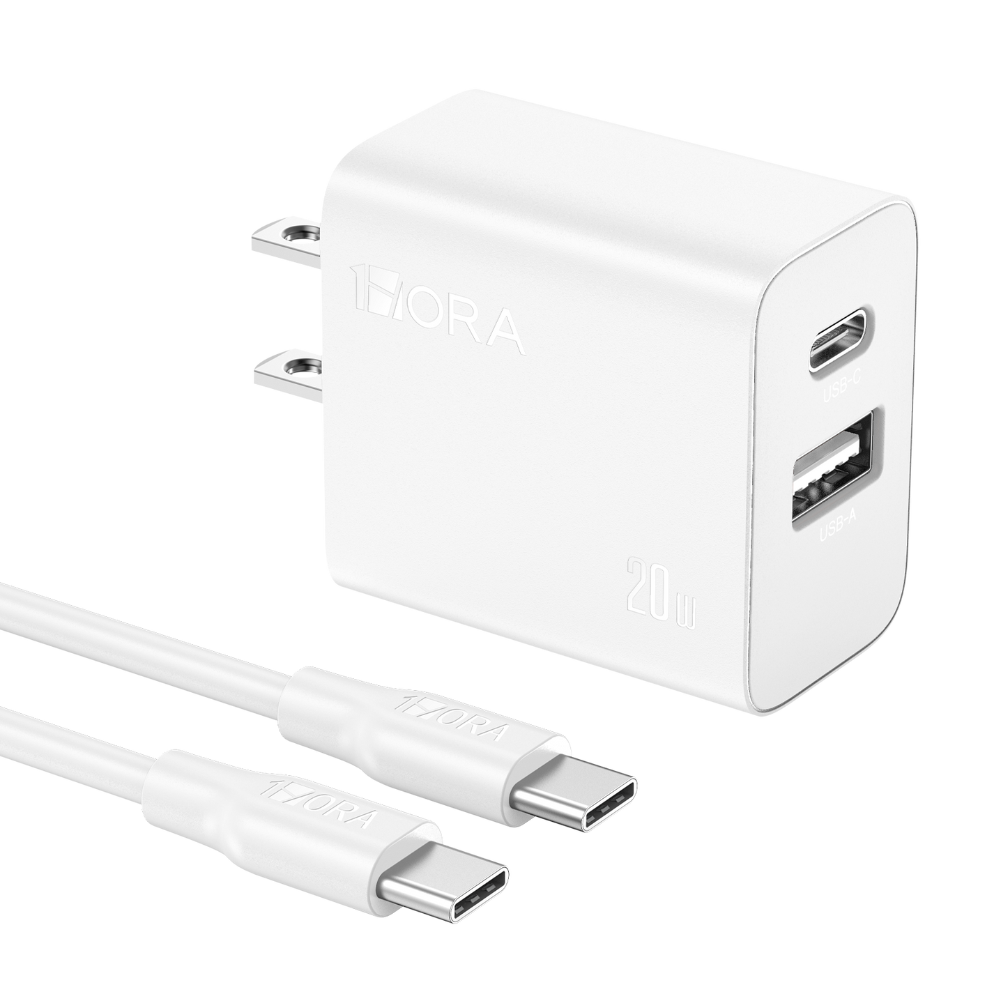 1HORA Cargador GaN 20W de 2 puertos
