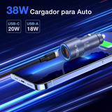 1Hora Cargador Auto Carga Rapida 38W GAR241