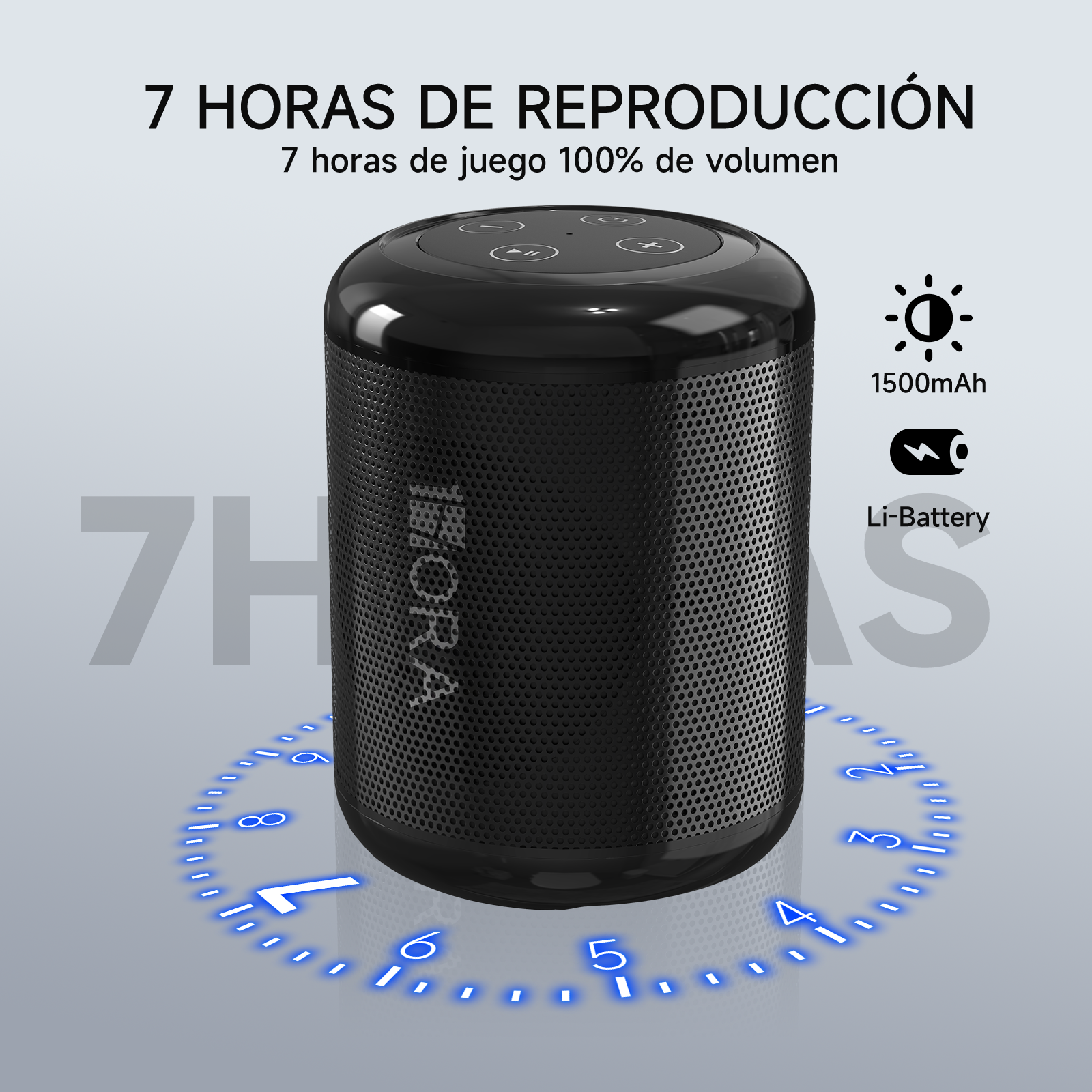 1HORA Bocina Bluetooth Portátil BOC062