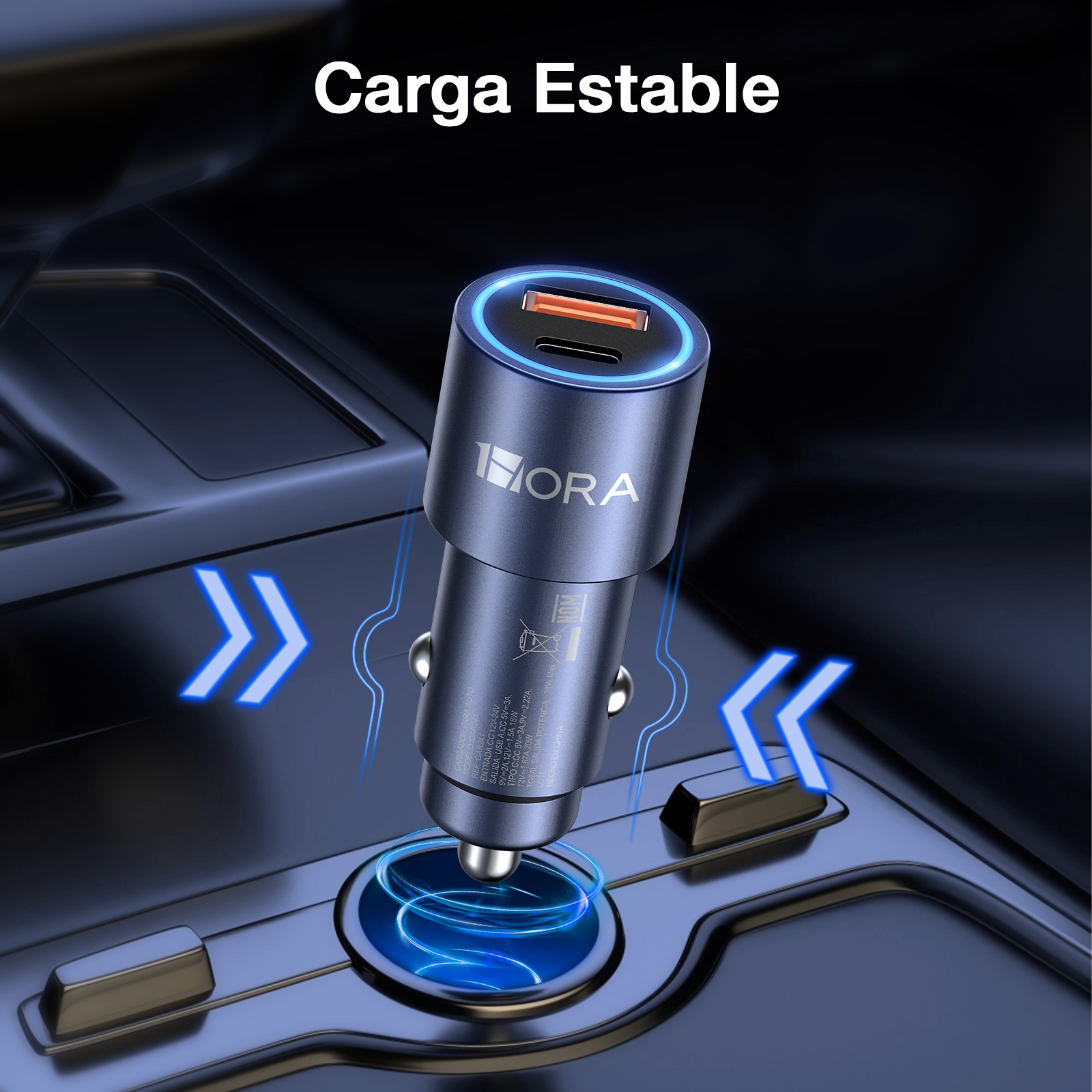 GAR241 1HORA Fast Charger Auto Charger 38W