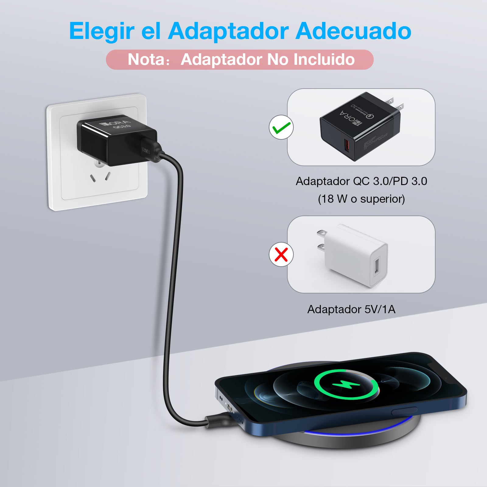 1HORA Wireless Charger Quick Charge 15W GAR151