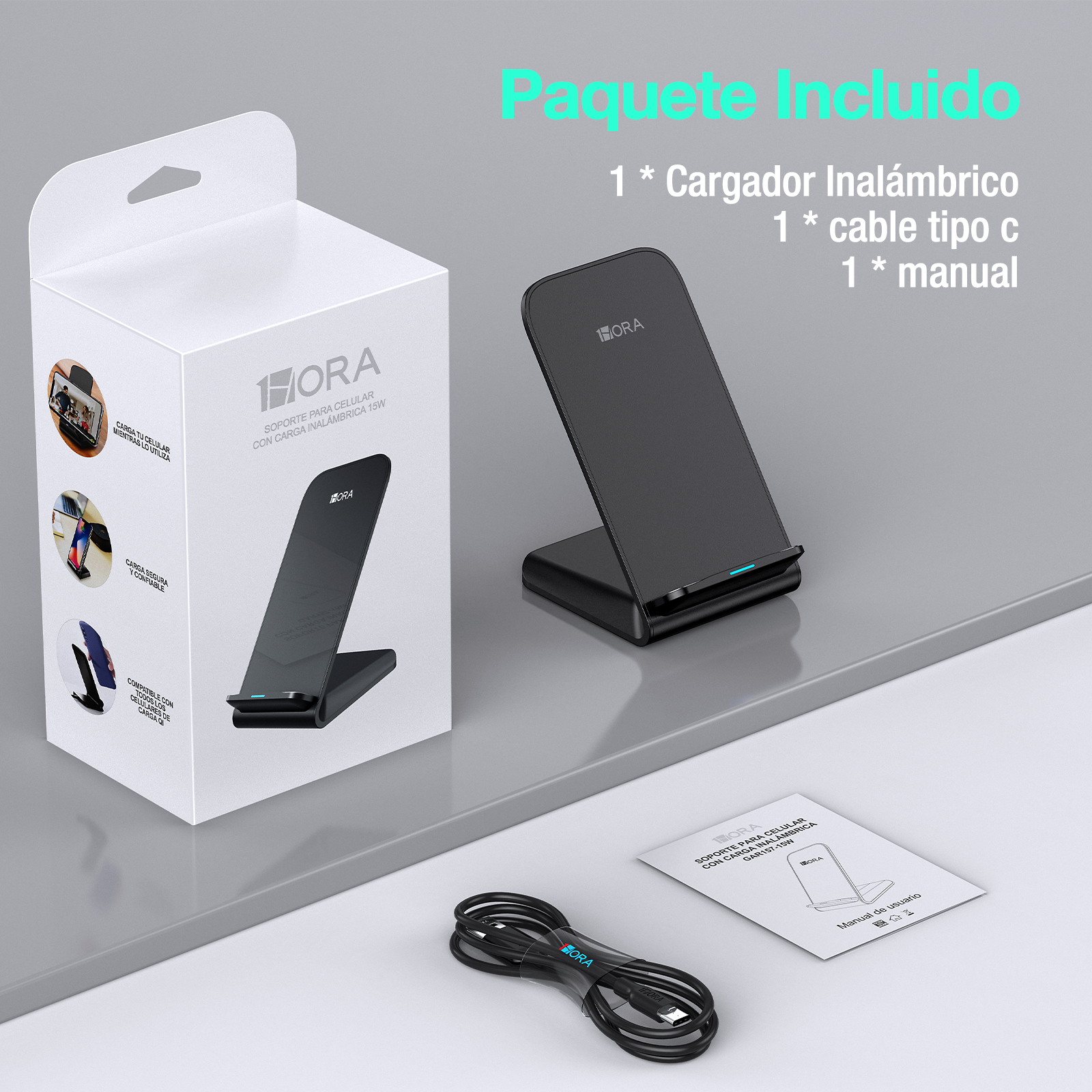 1HORA Wireless Charger Stand 15W GAR157