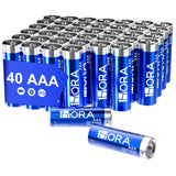 1Hora Paquete De 40 Pilas Baterias Alcalinas AAA GAR131